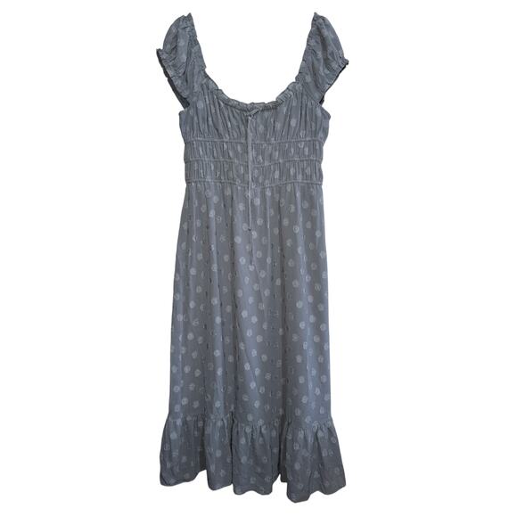 Heartloom Polka Dots‎ Edina Midi Dress Ruffle Hem Womens Large Milkmaid Country - Picture 2 of 9